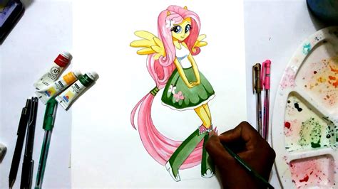 How To Draw My Little Pony Equestria Girls Fluttershy Youtube