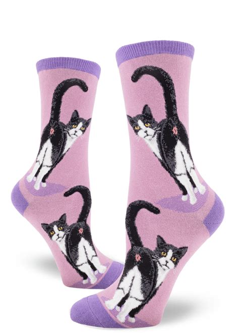 Tuxedo Cat Butt Womens Socks Modsocks Novelty Socks