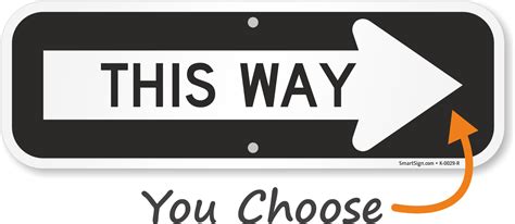 This Way Sign With Right Arrow Directional Sign Sku K 0029 R