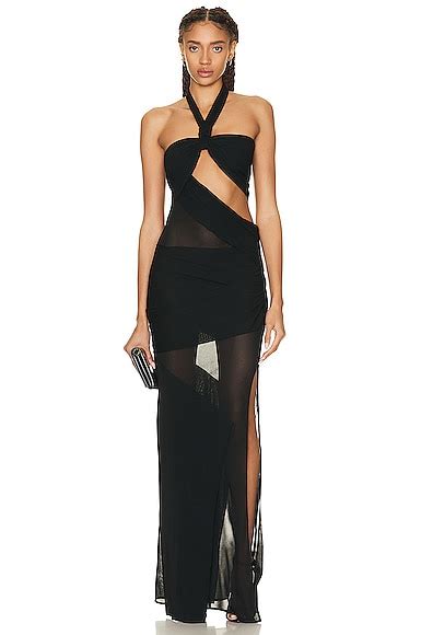 Tom Ford Sleeveless Open Back Gown In Black Fwrd