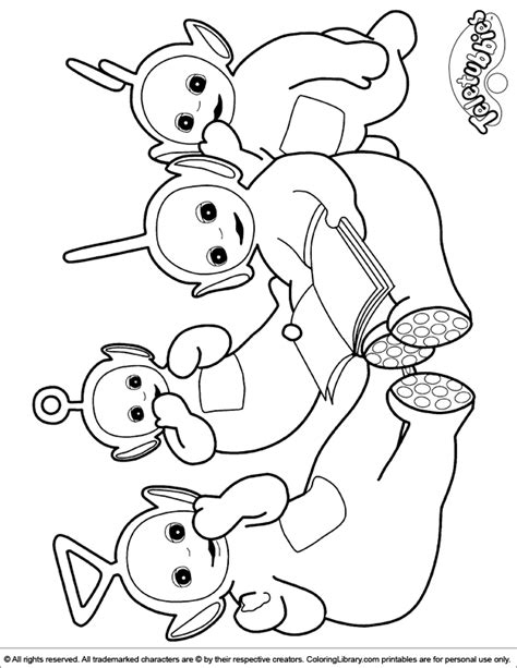 Teletubbies Color Page For Kids Coloring Library