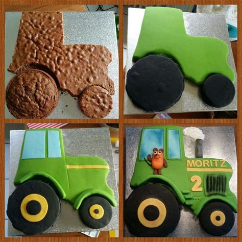 Wenn dich diese torte nicht hundertprozentig überzeugt hat, stehen dir noch viele weitere geburtstagstorten zur. Traktor mit der Maus | Kuchen kindergeburtstag traktor ...