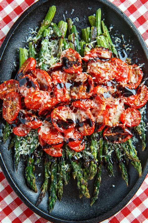 In a small bowl, mix together mayonnaise, parmesan, dijon mustard and brown mustard. Balsamic Parmesan Roasted Asparagus and Tomatoes Recipe on ...