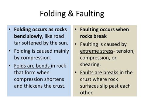 Difference Between Folding And Faulting Class 7 George Pulliams