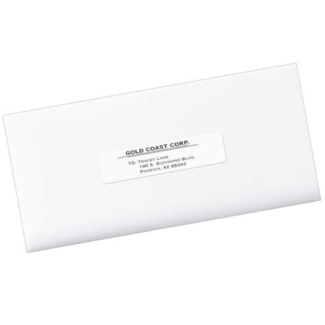 Avery 5961 1 X 4 Easy Peel White Mailing Address Labels 5000box