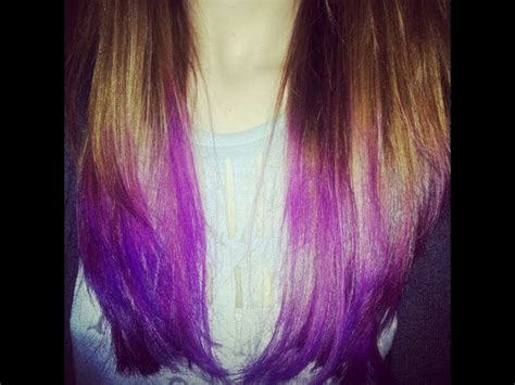 Red And Purple Dip Dyed Hair