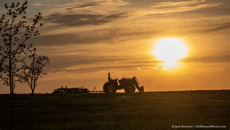 Photo Of The Day Sunset Tractor On Center Road Old Mission Gazette