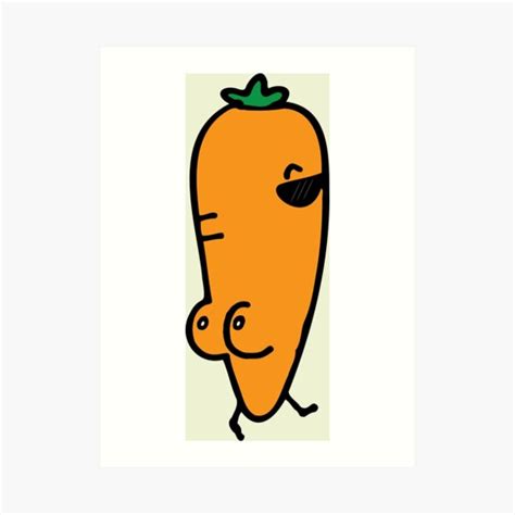 Cool Carrot Butt Art Print For Sale By Notonlymilk Redbubble