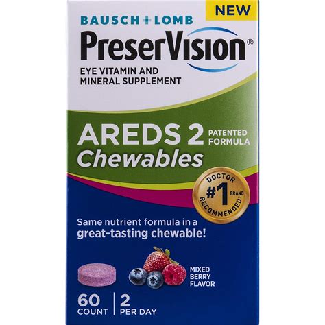 Preservision Areds 2 Eye Vitamin Chewables Berry 60 Tablets Pack Of