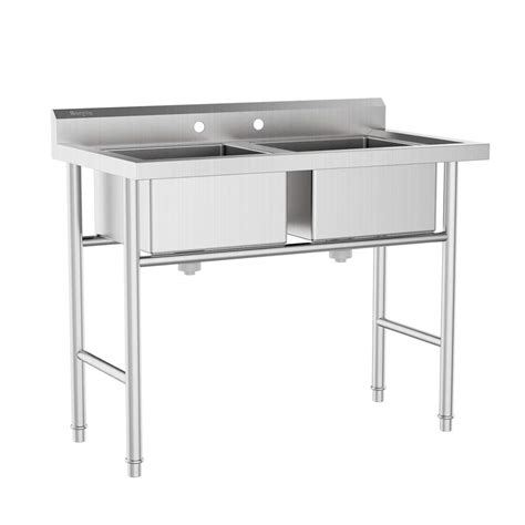 Buy Bonnlo Commercial 304 Stainless Steel Sink 2 Compartment Free