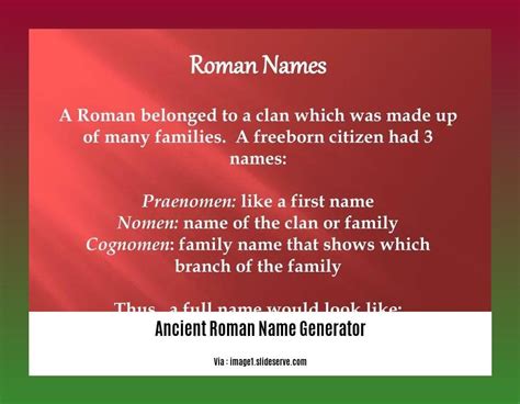 Discover The Ancient Roman Name Generator Unveiling The Secrets Of