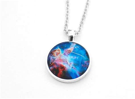 Galaxy Necklace Carina Nebula Pendant Galaxy By Glowwormshop