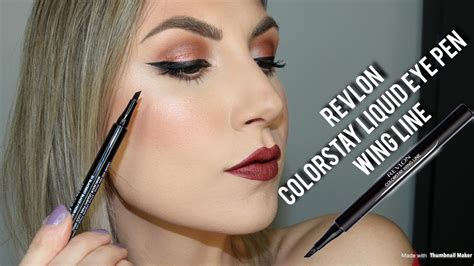 New Revlon Colorstay Liquid Eye Pen Wing Line Review Youtube