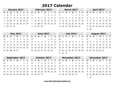Download 2017 Calendar Printable And Monthly 2017 Calendar With Federal