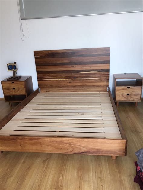 Base De Cama Y Cabecera De Madera De Huanacastle Wood Bedroom Sets