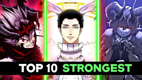 Top 10 Strongest Characters In Black Clover Youtube