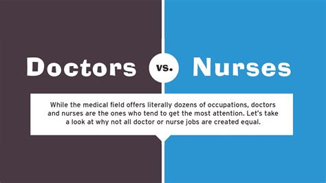 Doctors Vs Nurses Career And Training Options Infographic