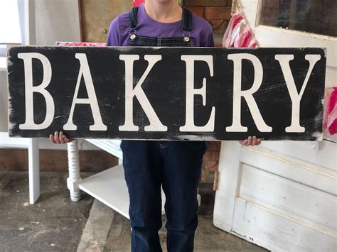 Bakery Wood Sign Bakery Sign Kitchen Wall Decor Rustic Home Etsy
