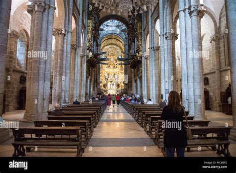 Inside The Cathedral Of Santiago De Compostela Stock Photo Alamy