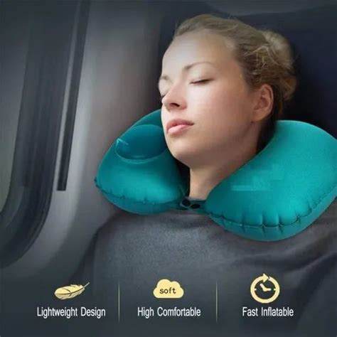 Awraaq Inflatable Neck Pillow Soft Travel Pillow U Shaped Airplane Pillows Cushion For Sleeping