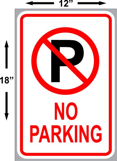 No Parking Sign 12x18 Sign Screenyard Signs Security Signs Sign Blanks