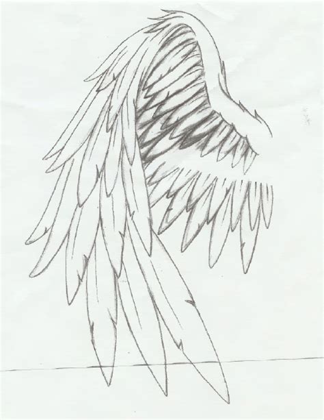 Tattoo Wings Drawing Angel Wings Drawing Wing Tattoo Designs