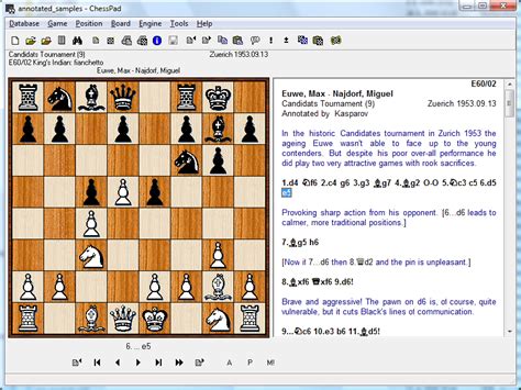 Database is categorized into 6 parts, to learn which one you need please browse all files and read description. WML Software for Chess - ChessPad - PGN database