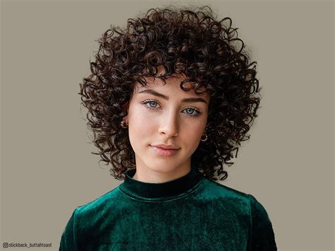 Short Naturally Curly Hair With Bangs