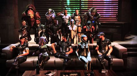 Mass Effect 3 Citadel Dlc Photo Of All Crew On The Party Love Interest Tali Youtube