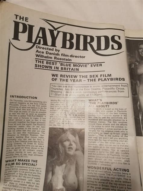 Playbirds Vintage Adult Mens Magazine Erotic Film Guide No Etsy