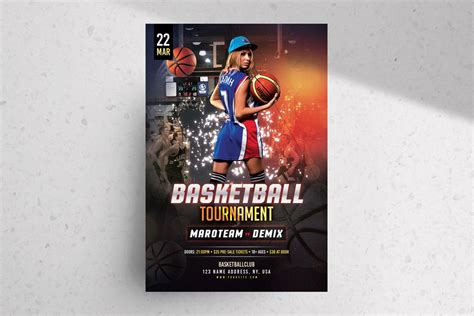 Basketball Tournament Free Psd Flyer Template Pixelsdesign