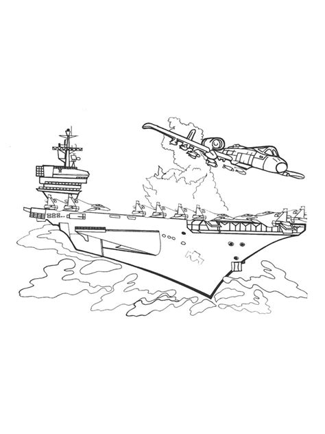 Aircraft Carrier Coloring Pages Free Printable Aircraft Carrier