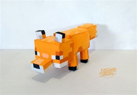 Fox Minecraft Papercraft ðŸ¦Š Zorro En La Luna ðŸŒ™ 3d Papercraft