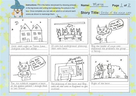 Imagine Forest Free Storyboard Template For Kids
