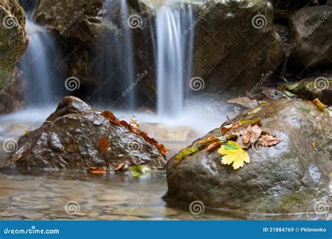 Autumn Waterfall Stock Image Image Of Fall Landscape 21884769