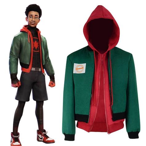 Spider Man Into The Spider Verse Miles Morales Pullover Jacket Costume