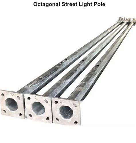 Galvanized Iron Gi Single Arm Octagonal Street Light Pole For Poles