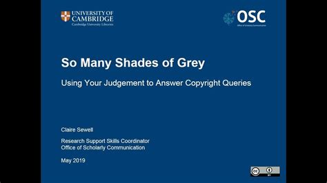 So Many Shades Of Grey Using Your Judgement To Answer Copyright Queries Youtube