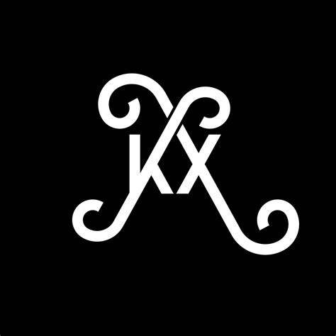 Kx Letter Logo Design On Black Background Kx Creative Initials Letter Logo Concept Kx Letter