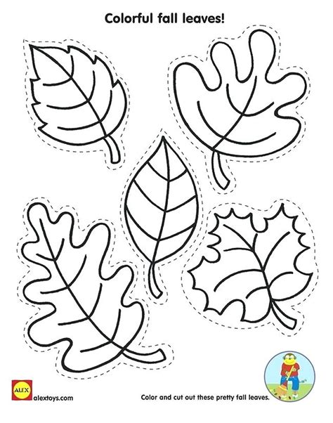 Fall Leaves Coloring Pages For Kindergarten At Free