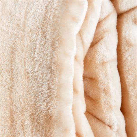 House And Home Faux Mink Blanket Nude Big W