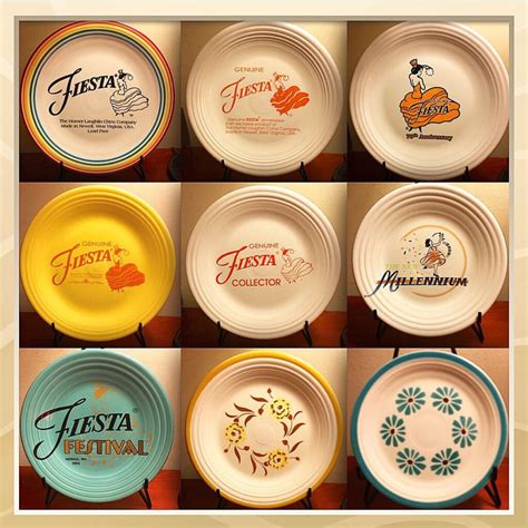 Fiesta® Collector Or Signature Plates In P86 Post1986 And Two Vintage