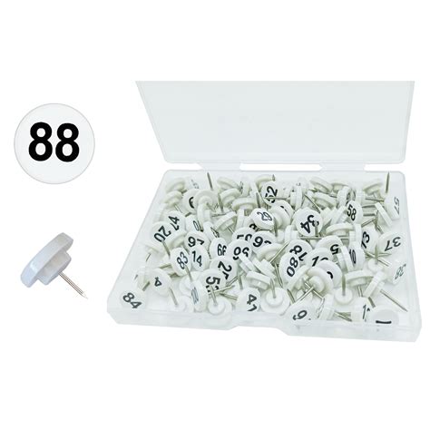 Buy 100 Pcs Numbered Push Pins 1 100 Number Pins Sequential Pins Thumb