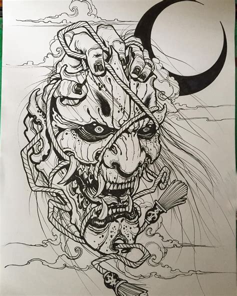 Japanese Demon Drawing At Getdrawings Free Download