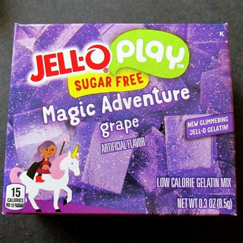 Jello Play Magic Adventure Grape Glimmering Glitter Gelatin Sugar Free