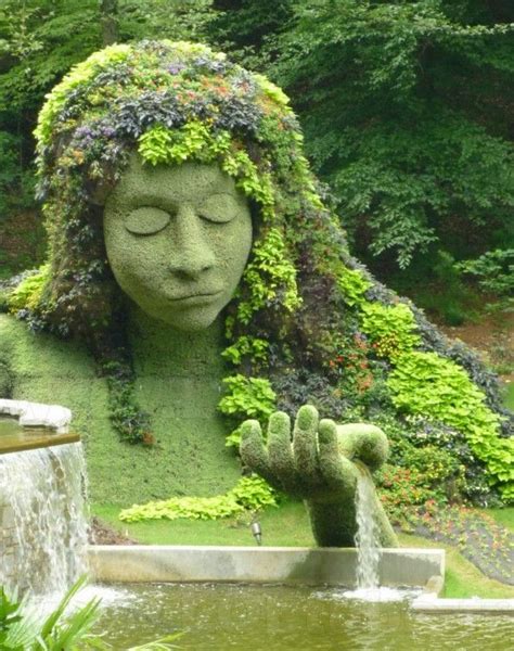 Stone Garden Sculpture Woman Atlanta Botanical Garden Dream Garden