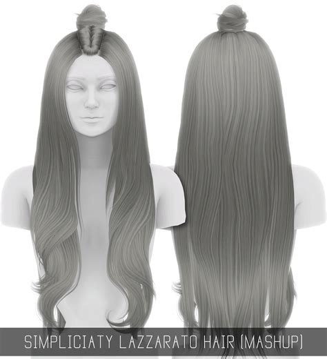 Simpliciaty Lazzarato Hair Mashup ~ Sims 4 Hairs