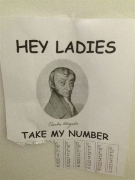 When Avogadro Decided To Leave His Number Around Town Nerdy Humor