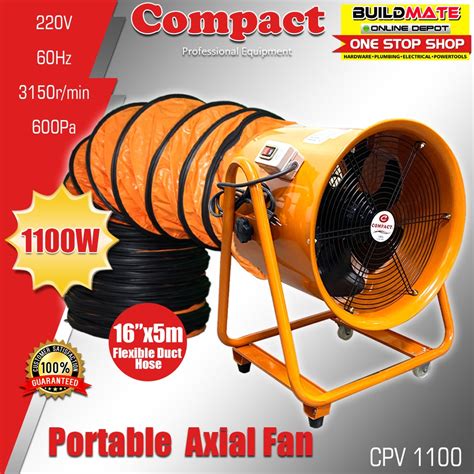 Compact 16 Portable Axial Fan Industrial Air Blower Ventilator Cpv