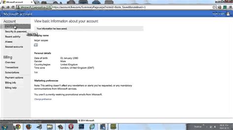 How To Change Your Xbox Live Account Information 2 Youtube